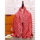 Replica Louis Vuitton Denim Monogram Shawl 140 Red
