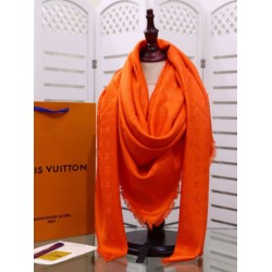 Fake Louis Vuitton Denim Monogram Shawl 140 Orange Replica