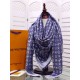 Fake Louis Vuitton Denim Monogram Shawl 140 M71382 Light Blue Replica