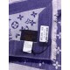 Fake Louis Vuitton Denim Monogram Shawl 140 M71382 Light Blue Replica
