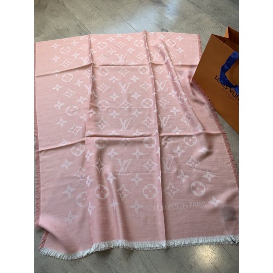 Replica Louis Vuitton Daily Monogram Stole Shawl M71386 90 x 200 Pink