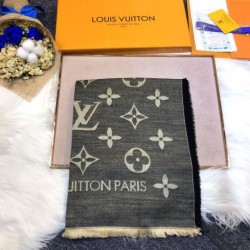Replica Louis Vuitton Daily Monogram Stole Shawl M70674 90 x 200 Black