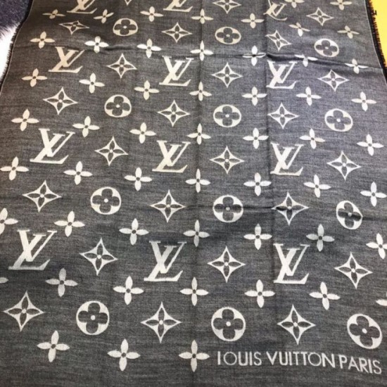 Replica Louis Vuitton Daily Monogram Stole Shawl M70674 90 x 200 Black