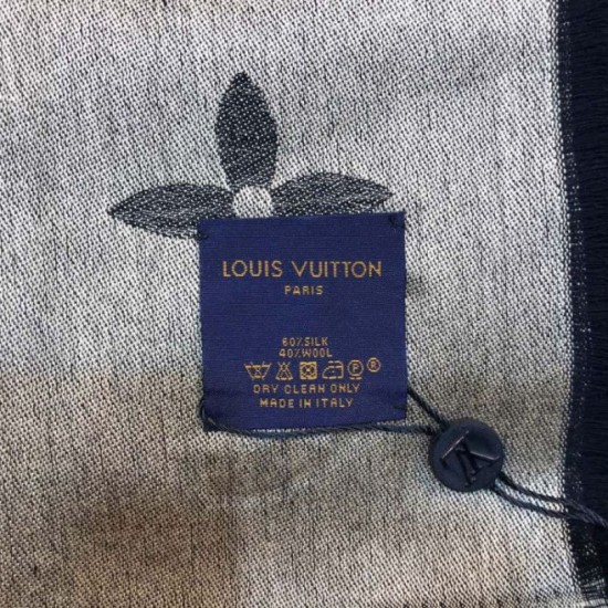 Replica Louis Vuitton Daily Monogram Stole Shawl M70674 90 x 200 Black