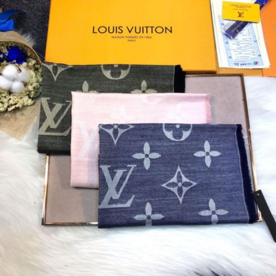 Replica Louis Vuitton Daily Monogram Stole Shawl M70674 90 x 200 Black