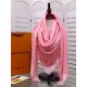 Replica Louis Vuitton Denim Monogram Shawl 140 M72046 Pink