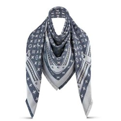 Replica Louis Vuitton Studdy Denim Monogram Shawl 140 M73698