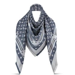 Replica Louis Vuitton Studdy Denim Monogram Shawl 140 M73698