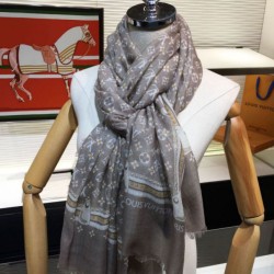 Fake Louis Vuitton Studdy Denim Monogram Shawl Khaki Replica