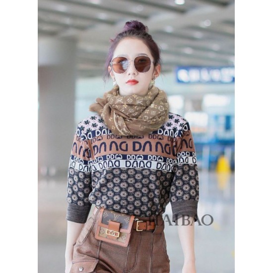 Fake Louis Vuitton Studdy Denim Monogram Shawl Khaki Replica