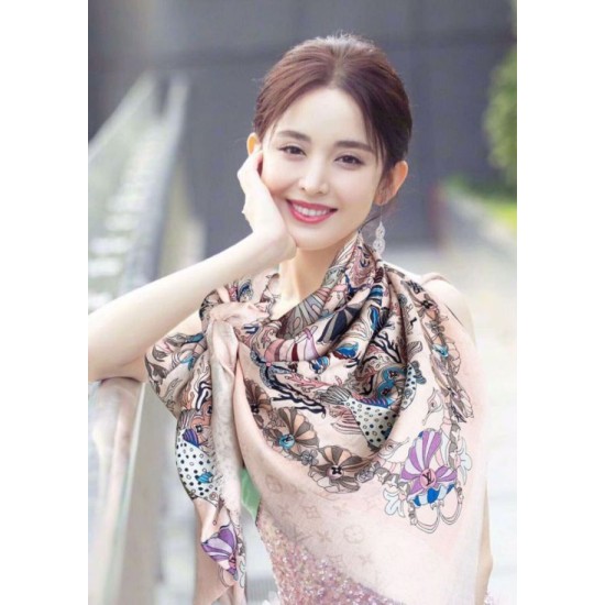 Replica Louis Vuitton Sea Of Love Square Cashmere Schawl M73823 White