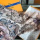 Replica Louis Vuitton Sea Of Love Square Cashmere Schawl M73823 White