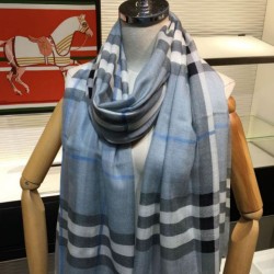 Replica Burberry Classic Check Cashmere Shawl Blue