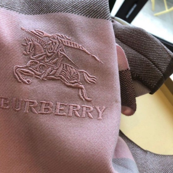 Replica Burberry Classic Check Cashmere Shawl 70 x 200 Pink