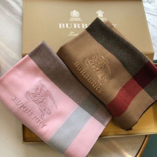 Replica Burberry Classic Check Cashmere Shawl 70 x 200 Pink