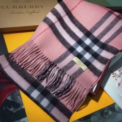 Replica Burberry Classic Double-Faced Cashmere Scarf 30 x 168 Pink