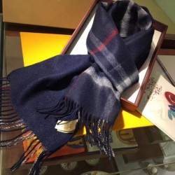 Replica Burberry Classic Double-Faced Cashmere Scarf 30 x 168 Dark Blue
