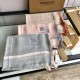 Replica Burberry Cashmere Solid Color Thin Schawl 80 x 200 Gray