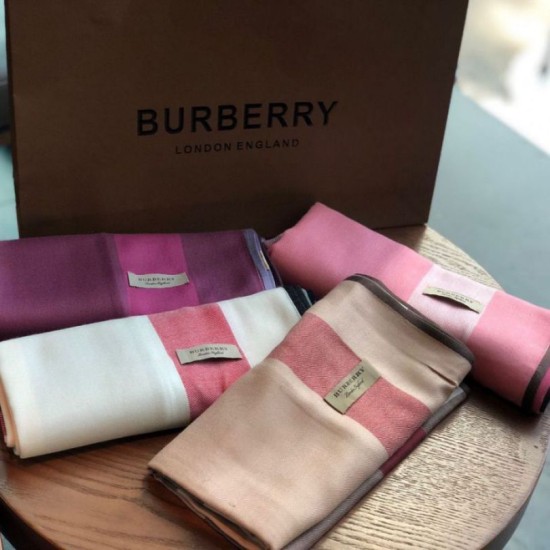 Replica Burberry classic thin section encryption texture velvet scarf Purple