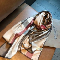 Replica Burberry classic thin section encryption texture velvet scarf Brown