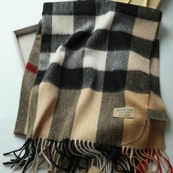 Fake Burberry Classic Check Cashmere Shawl 70 x 200 Brown Replica