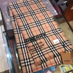 Replica Burberry Vintage Check Horseferry Cashmere Shawl 100 x 200
