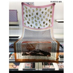 Fake Burberry Oyster Print Cashmere Shawl 110 x 200 Coffee Replica