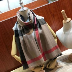 Replica Burberry Classic Check Cashmere Shawl 70 x 200 Brown