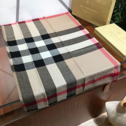 Replica Burberry Classic Check Cashmere Shawl 70 x 200 Brown