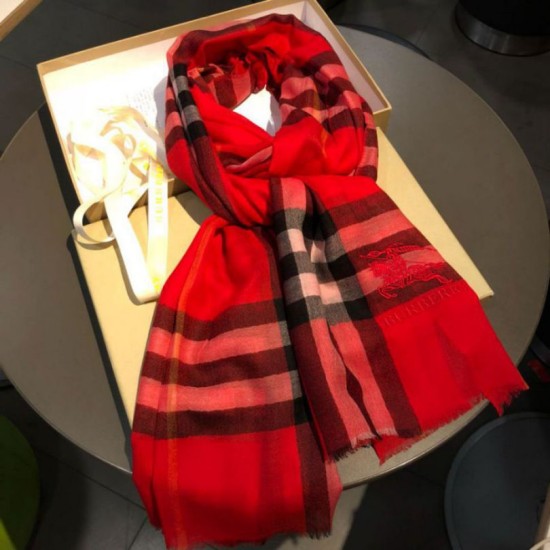 Replica Burberry Classic Horse Cashmere Shawl Red