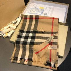 Replica Burberry Classic Check Cashmere Shawl 70 x 220 Brown
