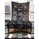 Replica Hermes Pop horse Cashmere Shawl 110 x 200 Black