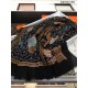 Replica Hermes Pop horse Cashmere Shawl 110 x 200 Black