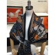Replica Hermes Pop horse Cashmere Shawl 110 x 200 Black