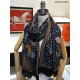Replica Hermes Pop horse Cashmere Shawl 110 x 200 Black