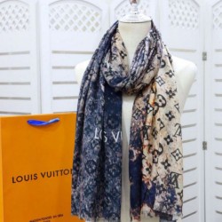Replica Louis Vuitton Giant Pop Monogram Cashmere Scarf Blue
