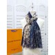 Replica Louis Vuitton Giant Pop Monogram Cashmere Scarf Blue
