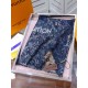 Replica Louis Vuitton Giant Pop Monogram Cashmere Scarf Blue