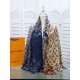 Replica Louis Vuitton Giant Pop Monogram Cashmere Scarf Blue