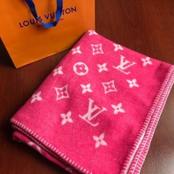 Fake Louis Vuitton Monogram Blanket Gray Replica