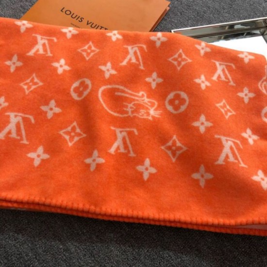 Fake Louis Vuitton Monogram Blanket Orange Replica