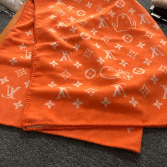Fake Louis Vuitton Monogram Blanket Orange Replica