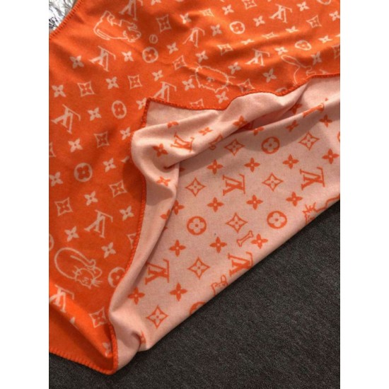 Fake Louis Vuitton Monogram Blanket Orange Replica