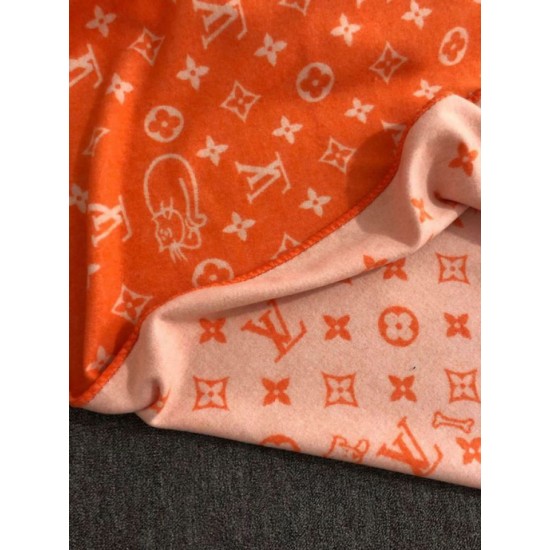 Fake Louis Vuitton Monogram Blanket Orange Replica