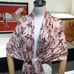 Fake Louis Vuitton Monogram Giant Jungle Shawl 110 x 200 Pink Replica