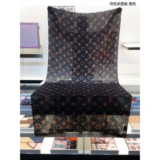 Fake Louis Vuitton Monogram Giant Jungle Shawl 110 x 200 Black Replica