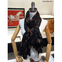 Fake Louis Vuitton Monogram Giant Jungle Shawl 110 x 200 Black Replica