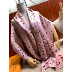 Replica Louis Vuitton Giant Pop Monogram Cashmere Scarf Pink