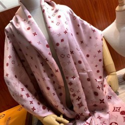 Replica Louis Vuitton Giant Pop Monogram Cashmere Scarf Pink