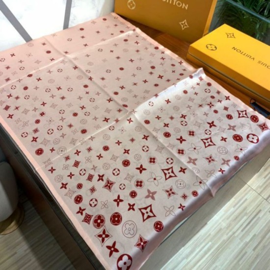 Replica Louis Vuitton Giant Pop Monogram Cashmere Scarf Pink